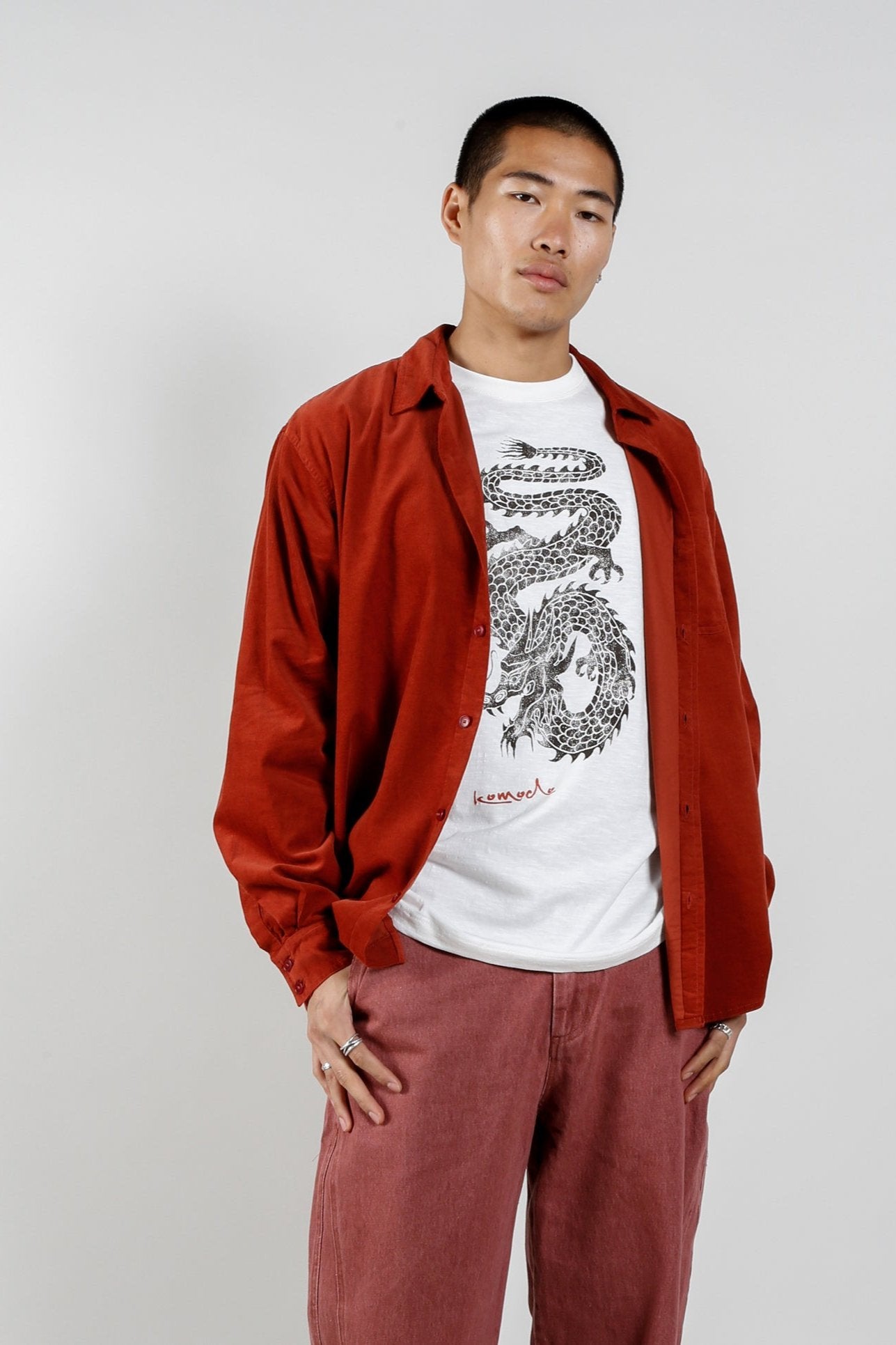 ABEL Organic Corduroy Shirt - Terracotta