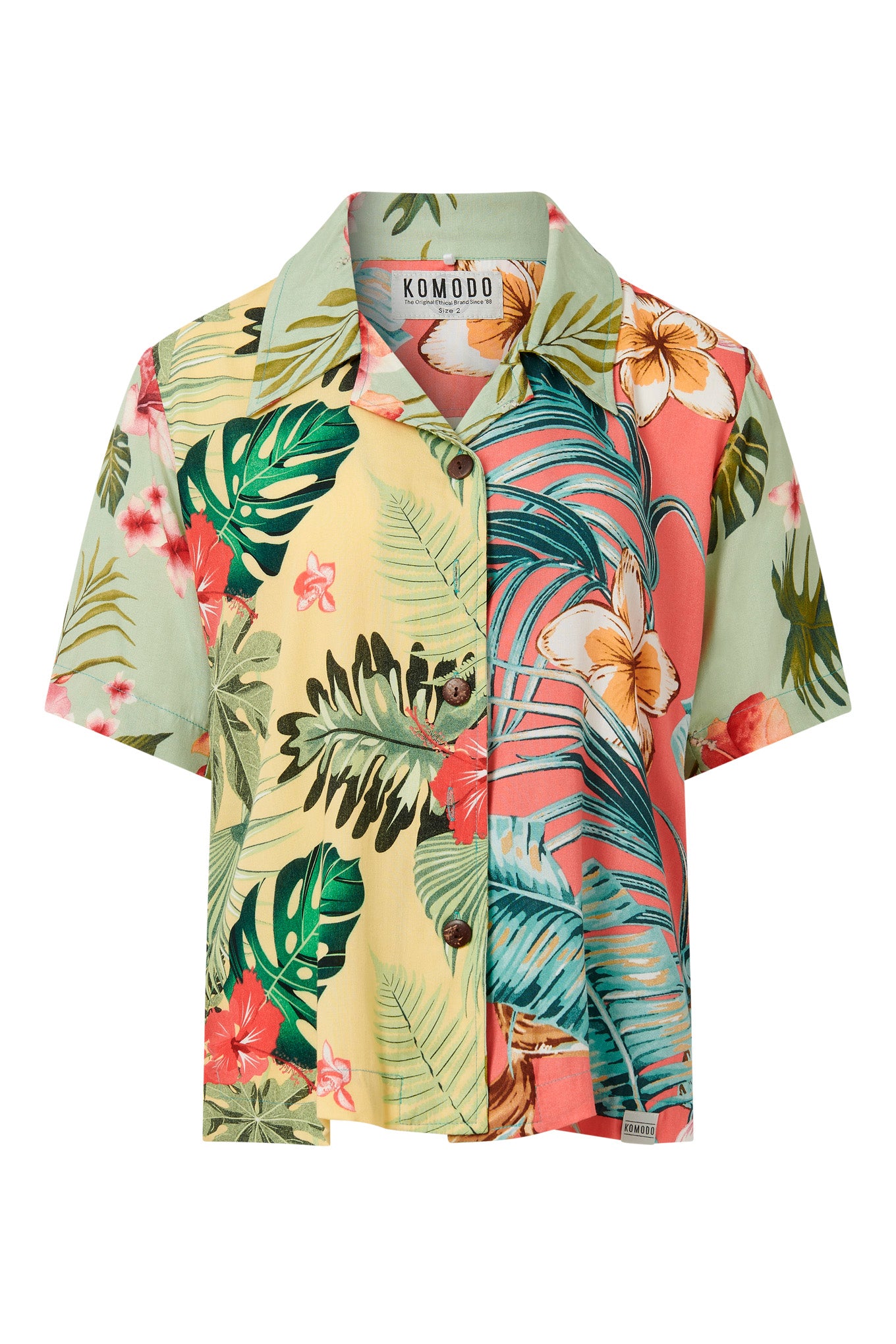 OCEAN - Rayon Tropical Print Shirt