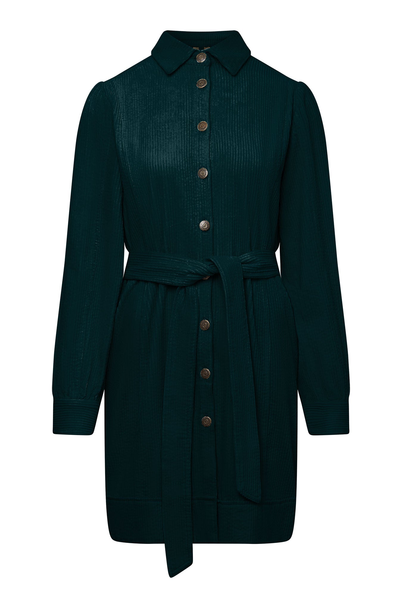 RUBY Organic Cotton Corduroy Dress - Marine Green