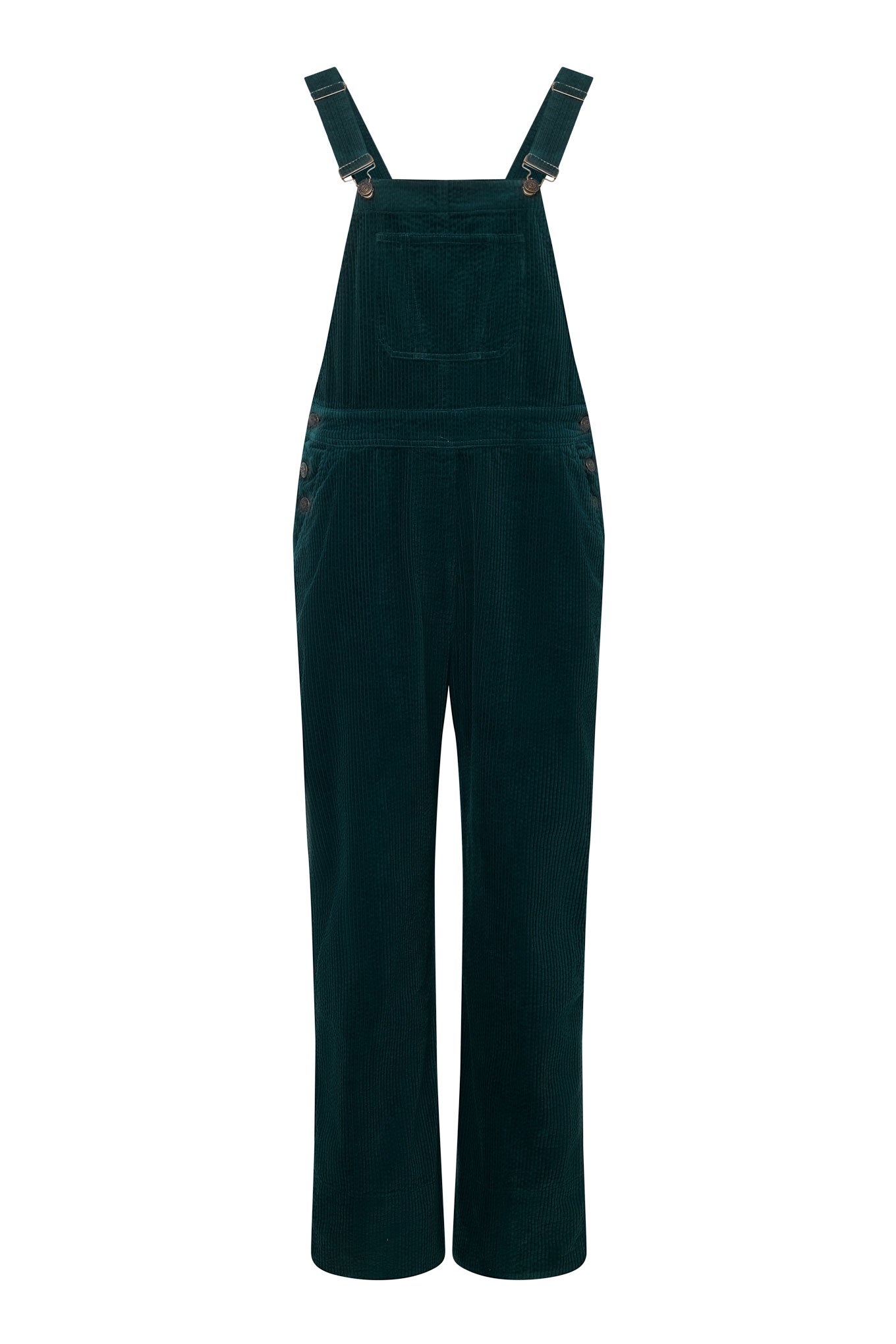 LENI Organic Cotton Corduroy Dungaree - Marine Green