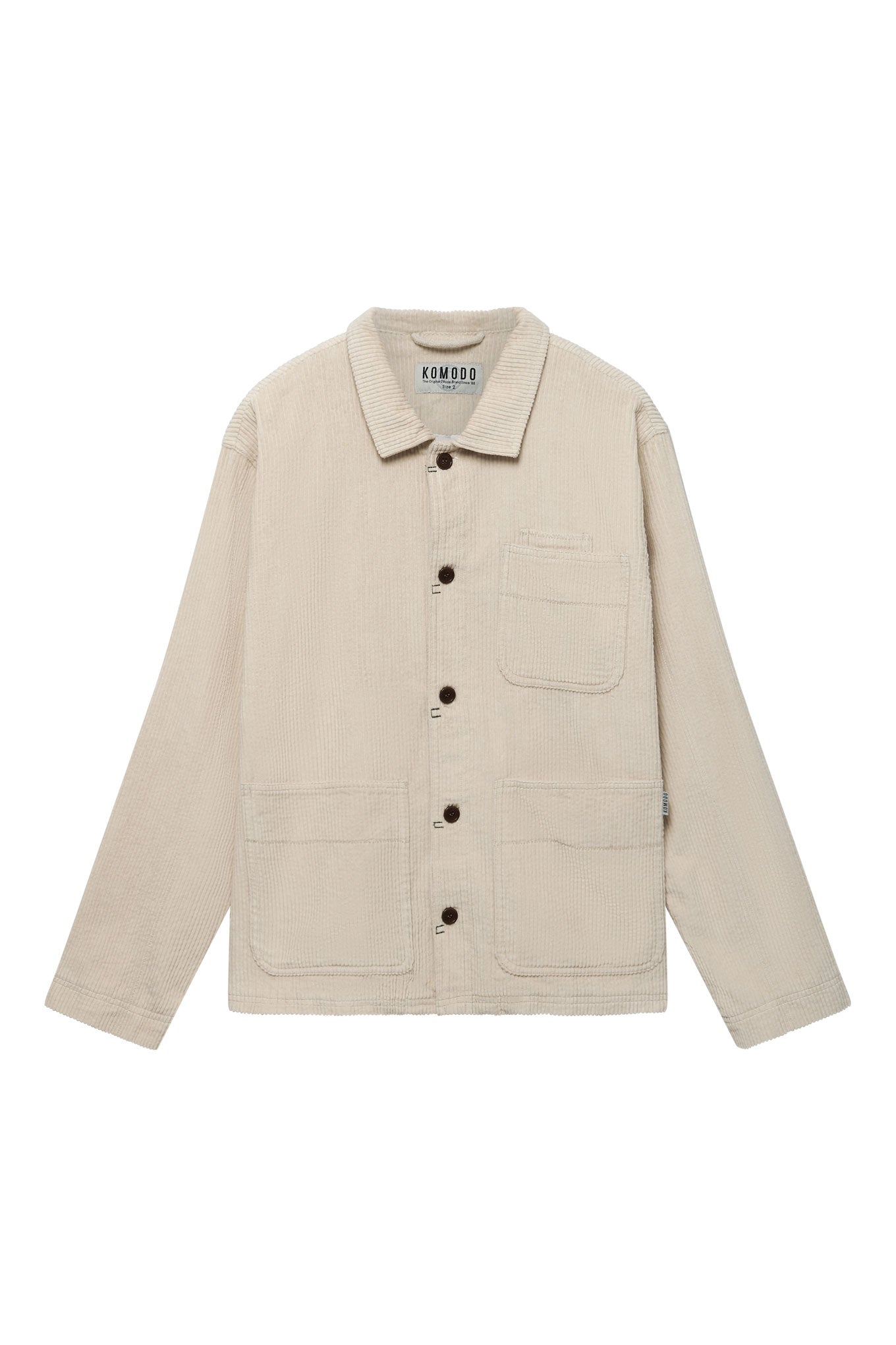 MONDRIAN - Organic Cotton Cord Overshirt Winter White - Komodo Fashion