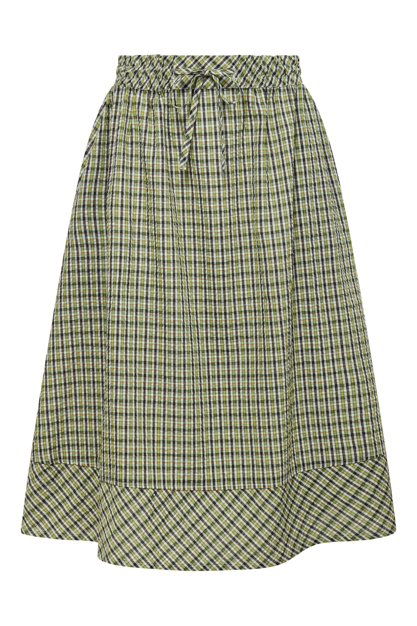 ALICIA Midi Skirt - Organic Cotton Summer Check