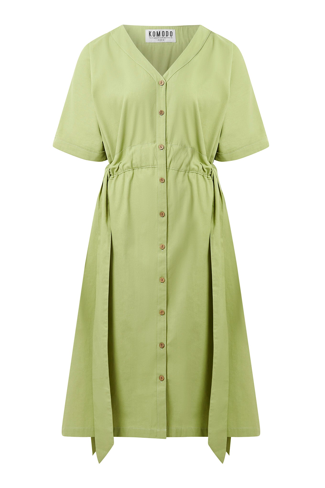 DUSK - Organic Cotton Dress - Sage