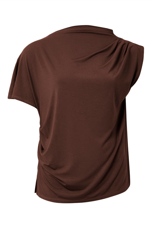 CATE - Modal Jersey Top - Chocolate