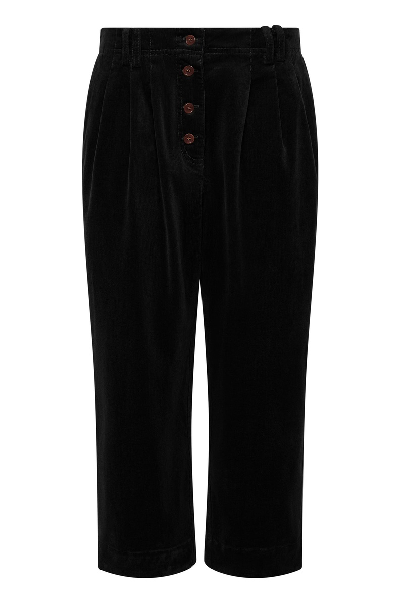 FRISA - Organic Cotton Trouser Black