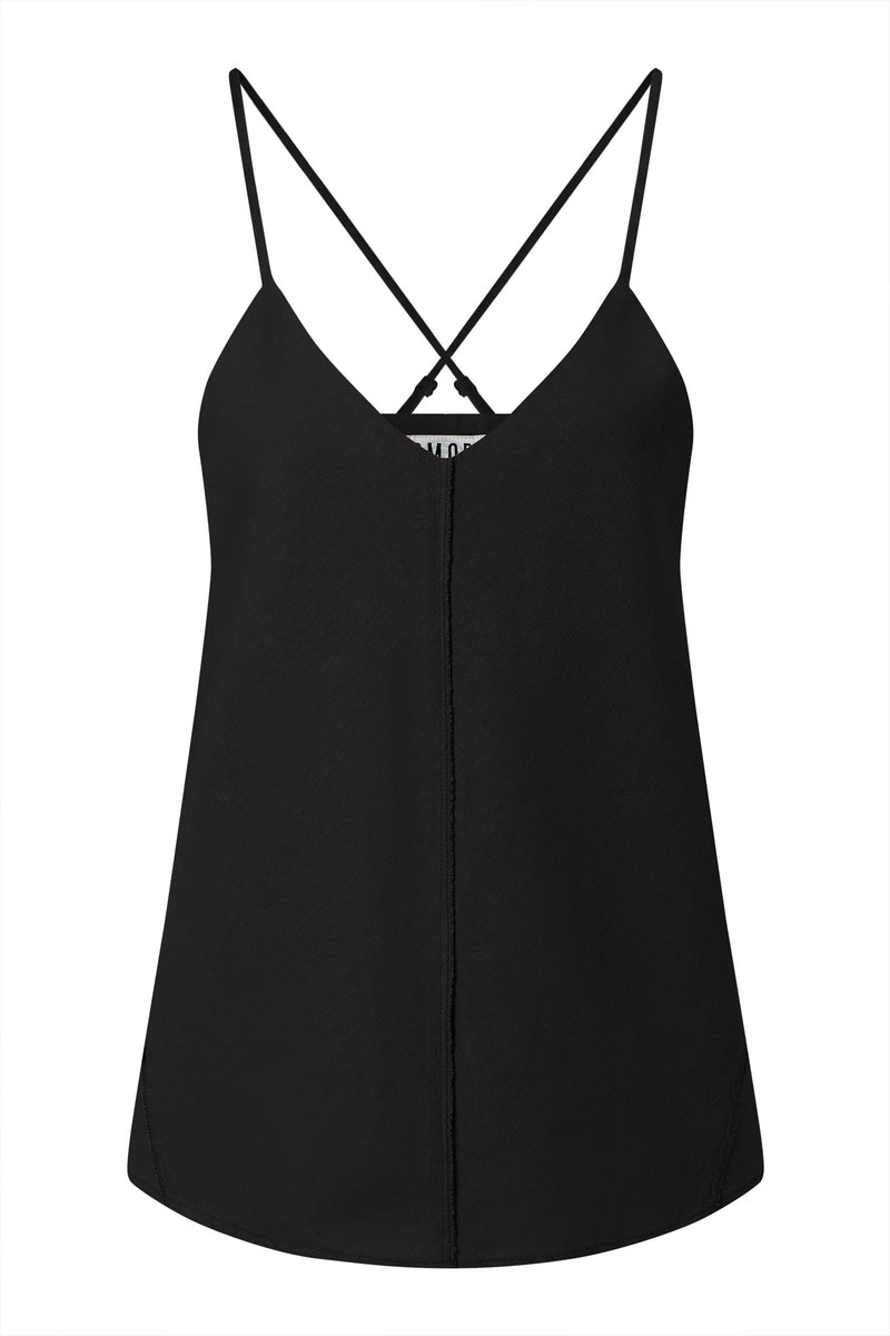 FLEUR - Organic Linen Cotton Camisole - Black