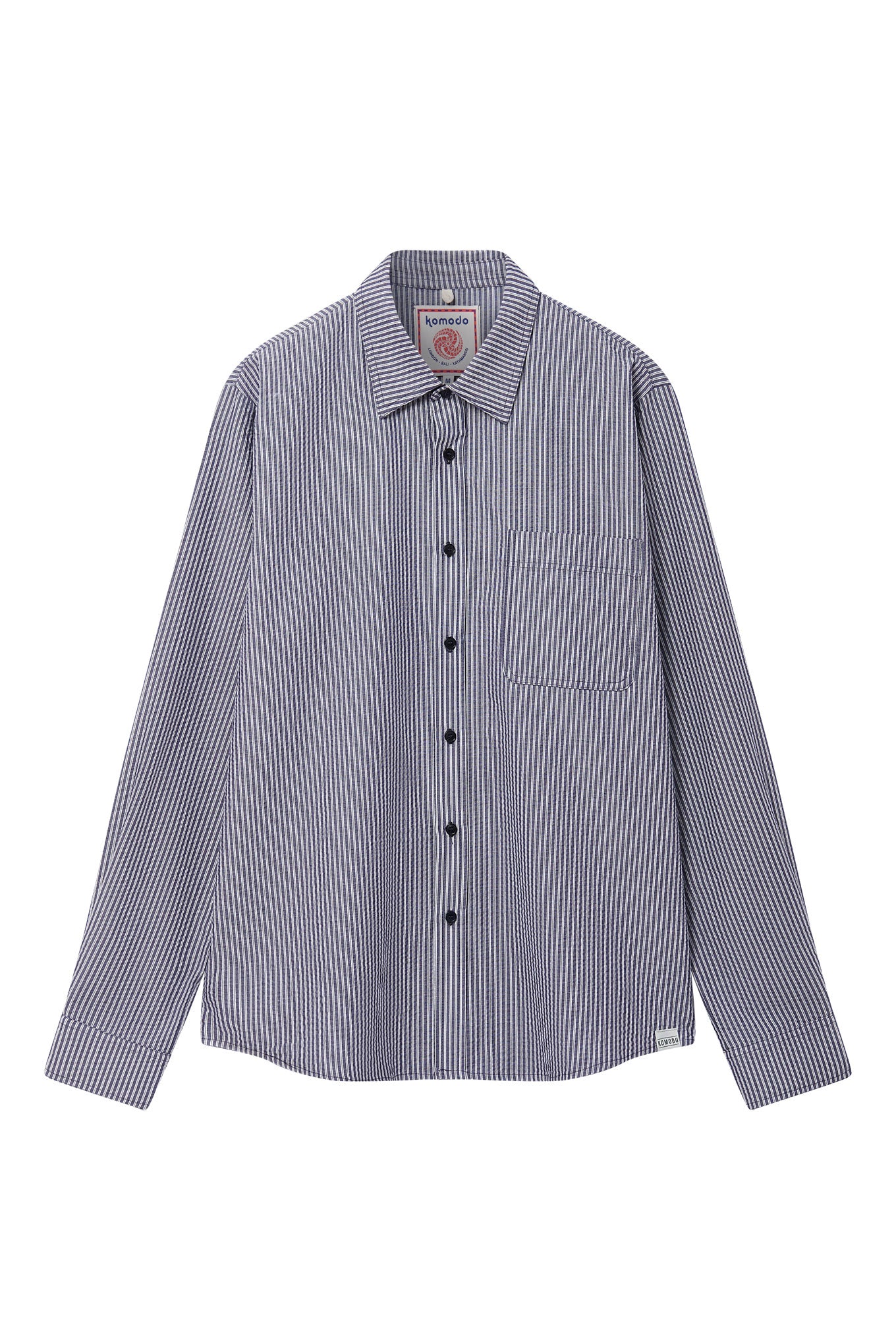 SPECTRE Organic Cotton Shirt - Navy Pinstripe