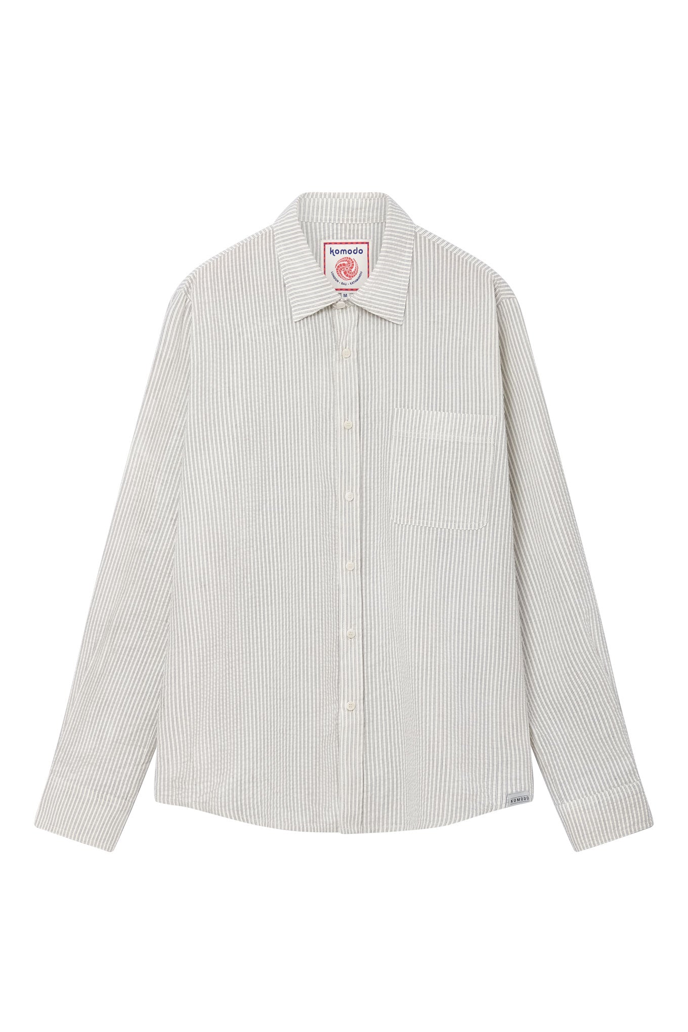 SPECTRE Organic Cotton Shirt - Ivory Pinstripe