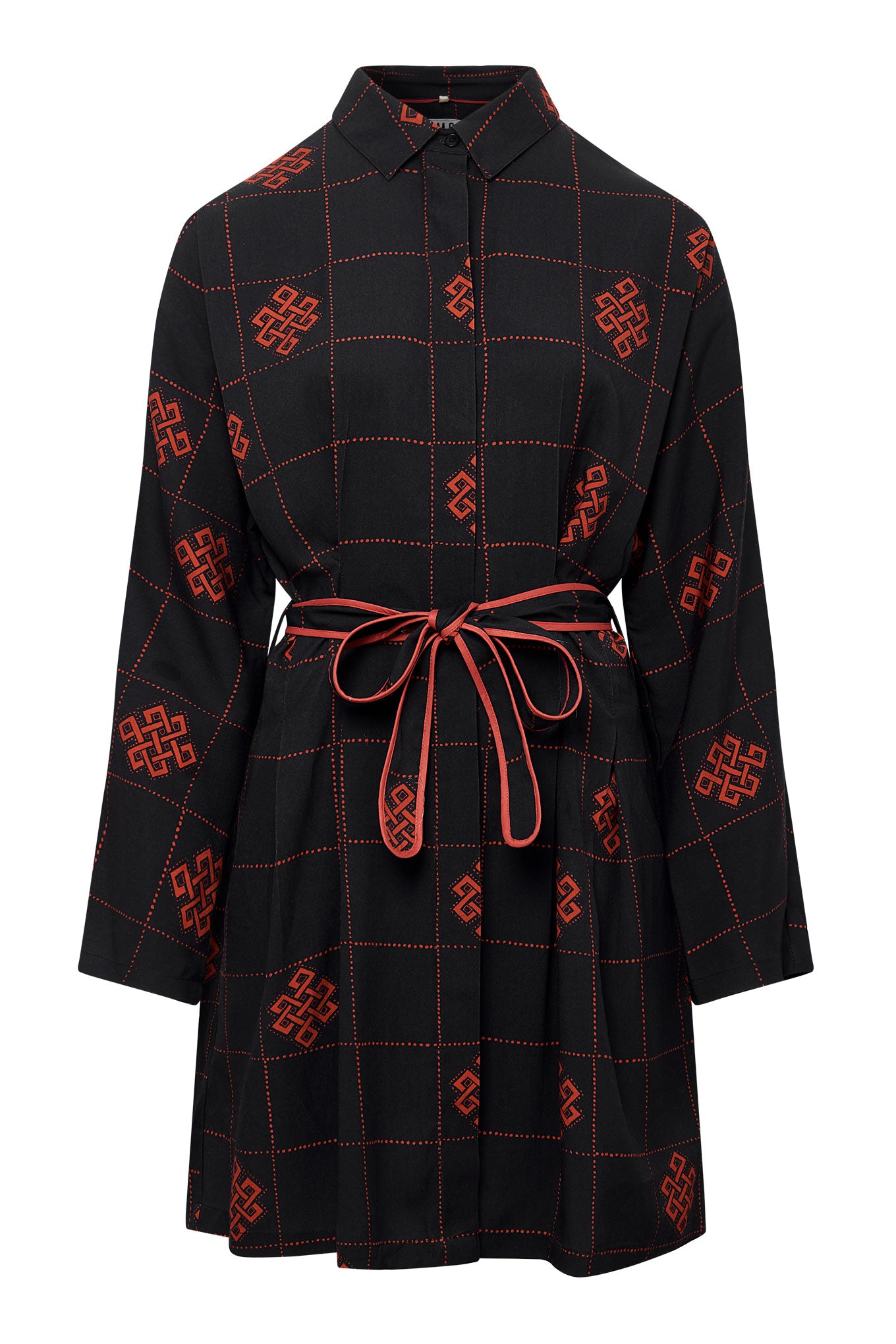 SEBA Tencel Dress - Black Eternal Knot Print