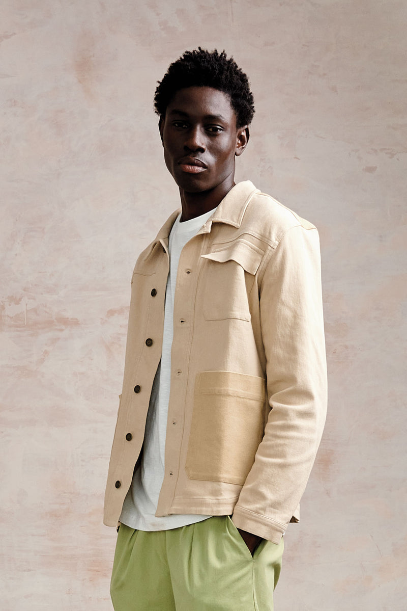 CHRISTOPHIE - Organic Cotton Jacket- Sand patch