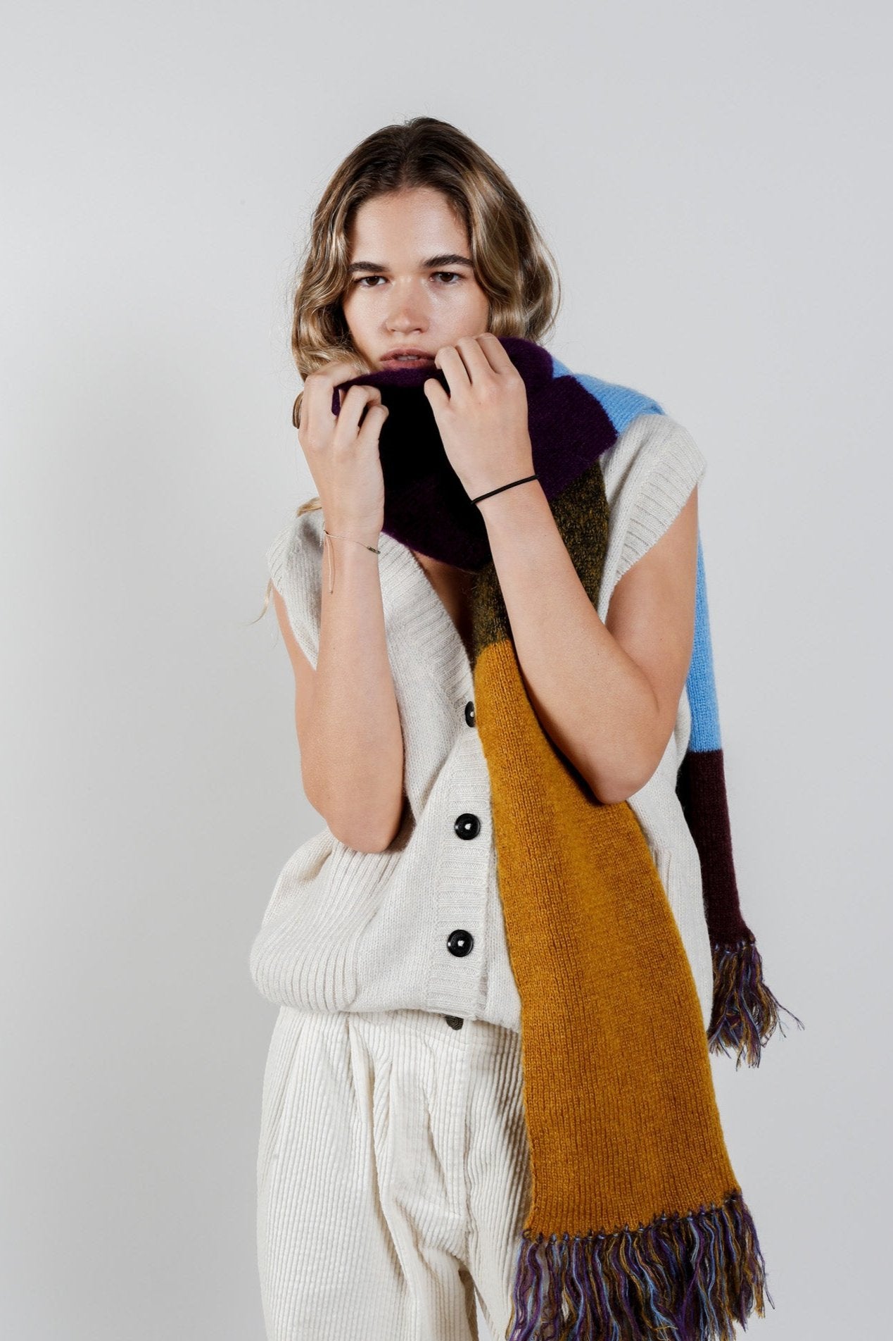 SATOSHI Wool Vest - Oat