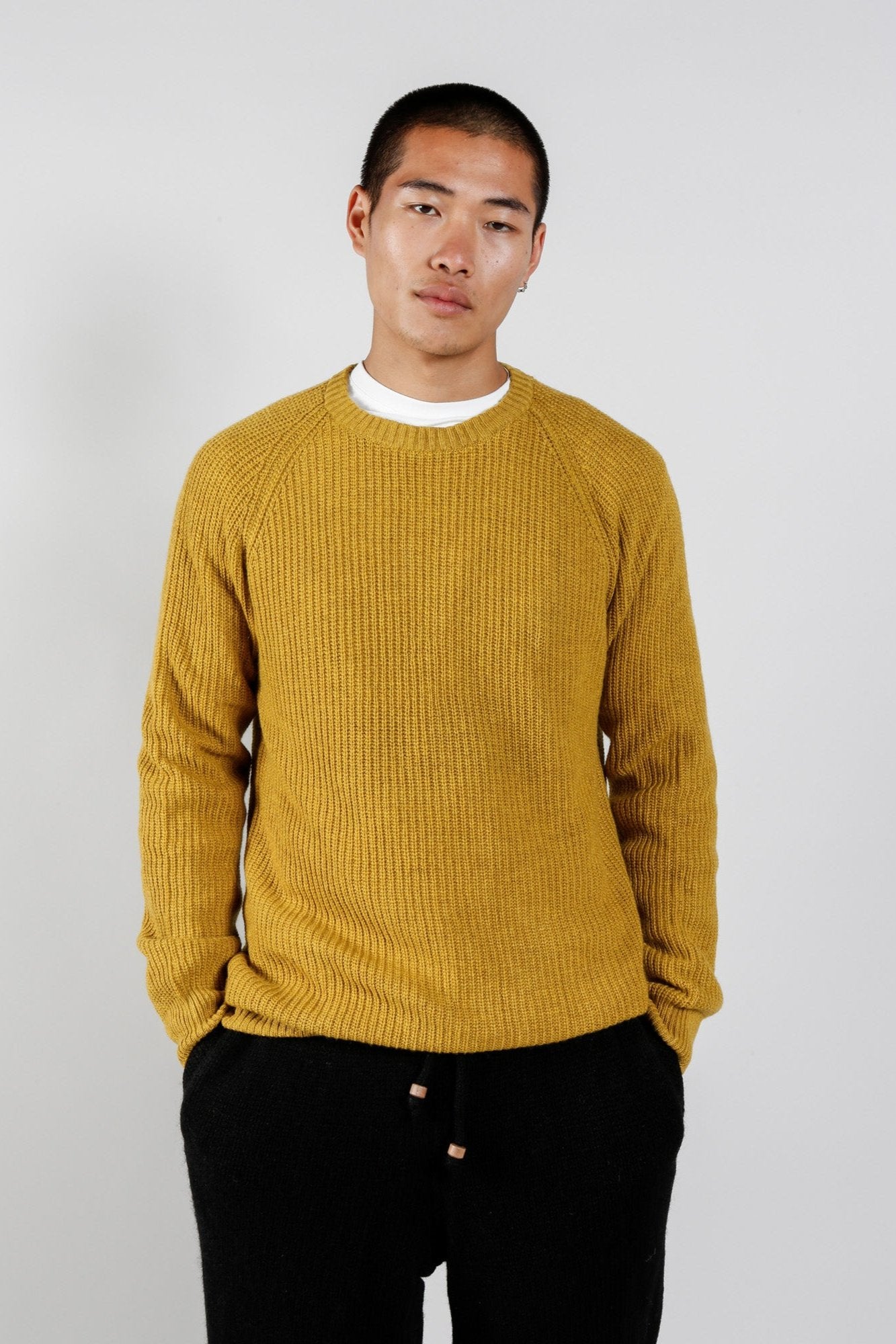 GIOVANNI Wool Blend Jumper - Mustard