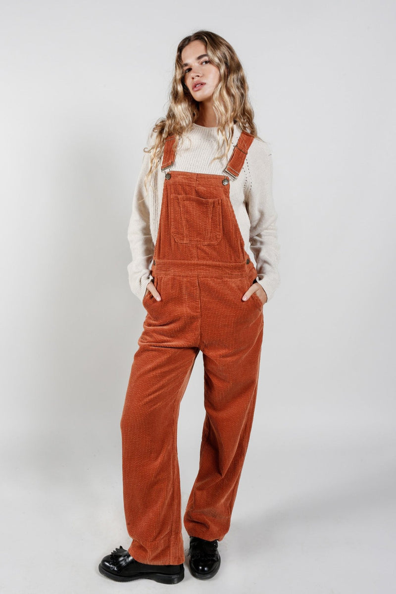 LENI Organic Cotton Corduroy Dungaree - Ginger