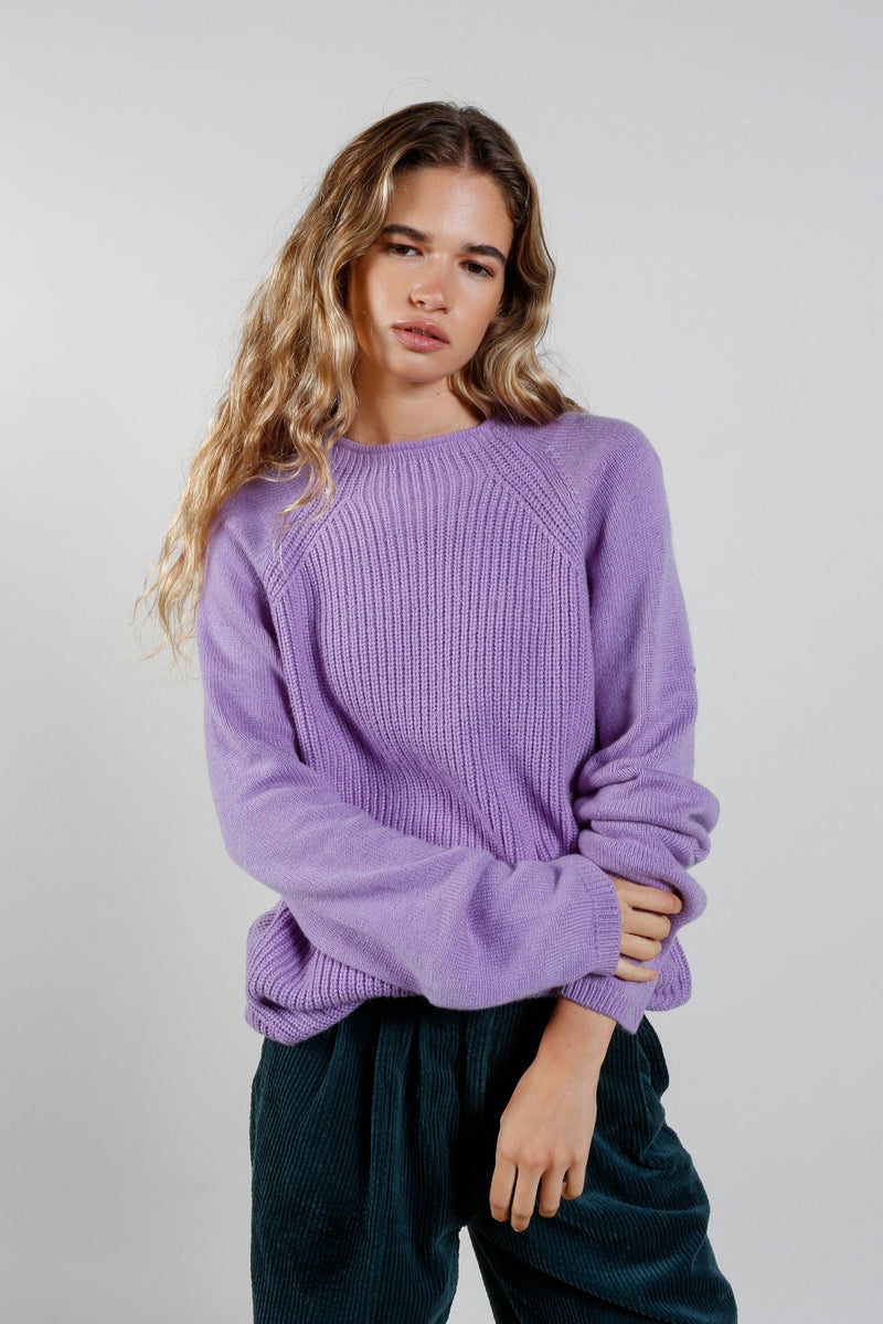 KATTY - Fine Merino Wool Jumper Lavender