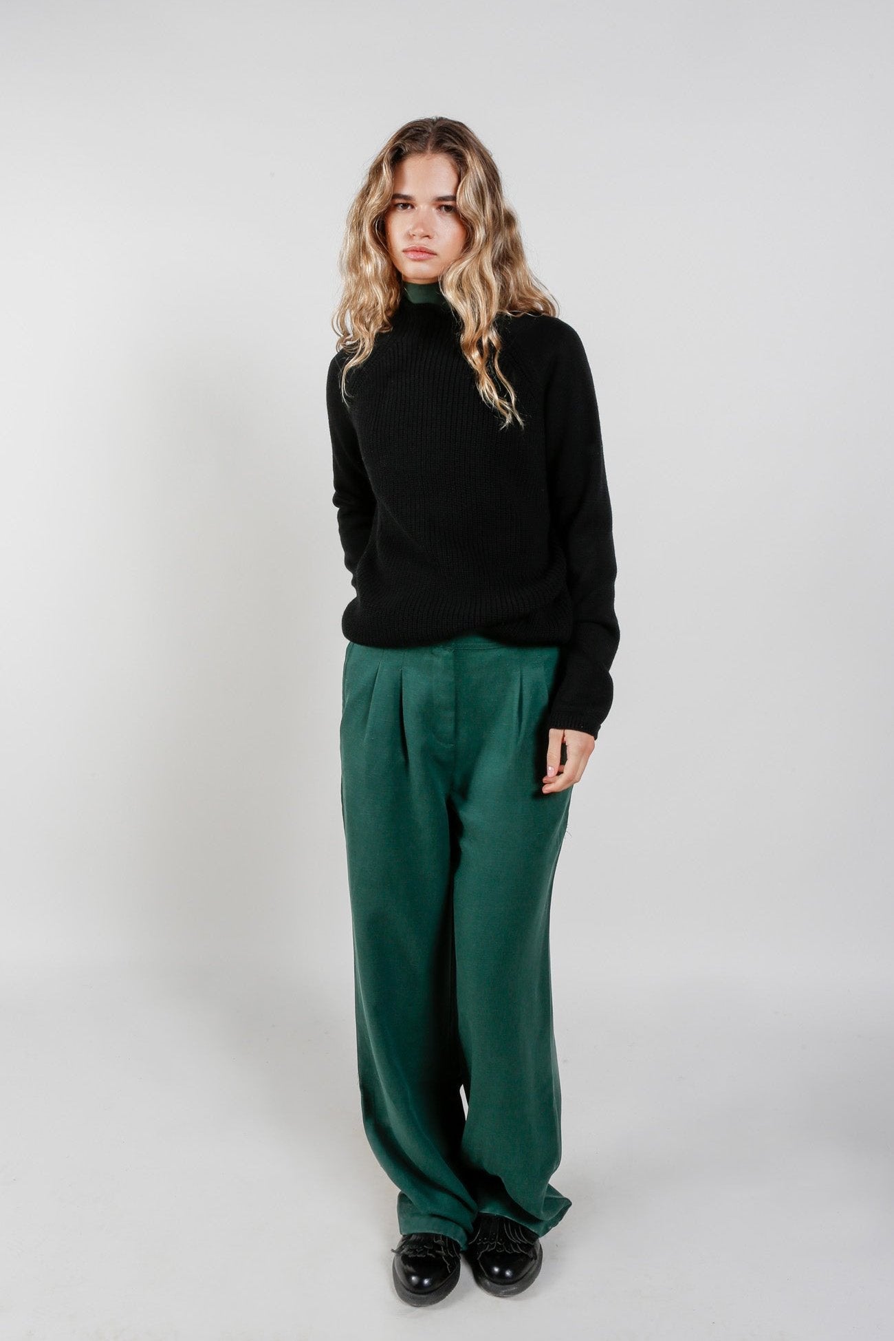 MIRA Tencel Linen Blend Trouser - Marine