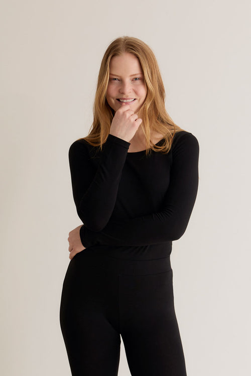 DARCEY Top - GOTS Organic Cotton Black