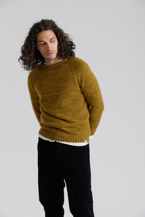 ELIJAH - Mohair Blend Jumper Mustard