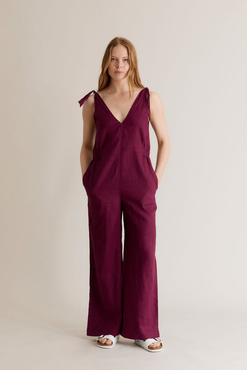 FLOSS - Linen Jumpsuit Berry