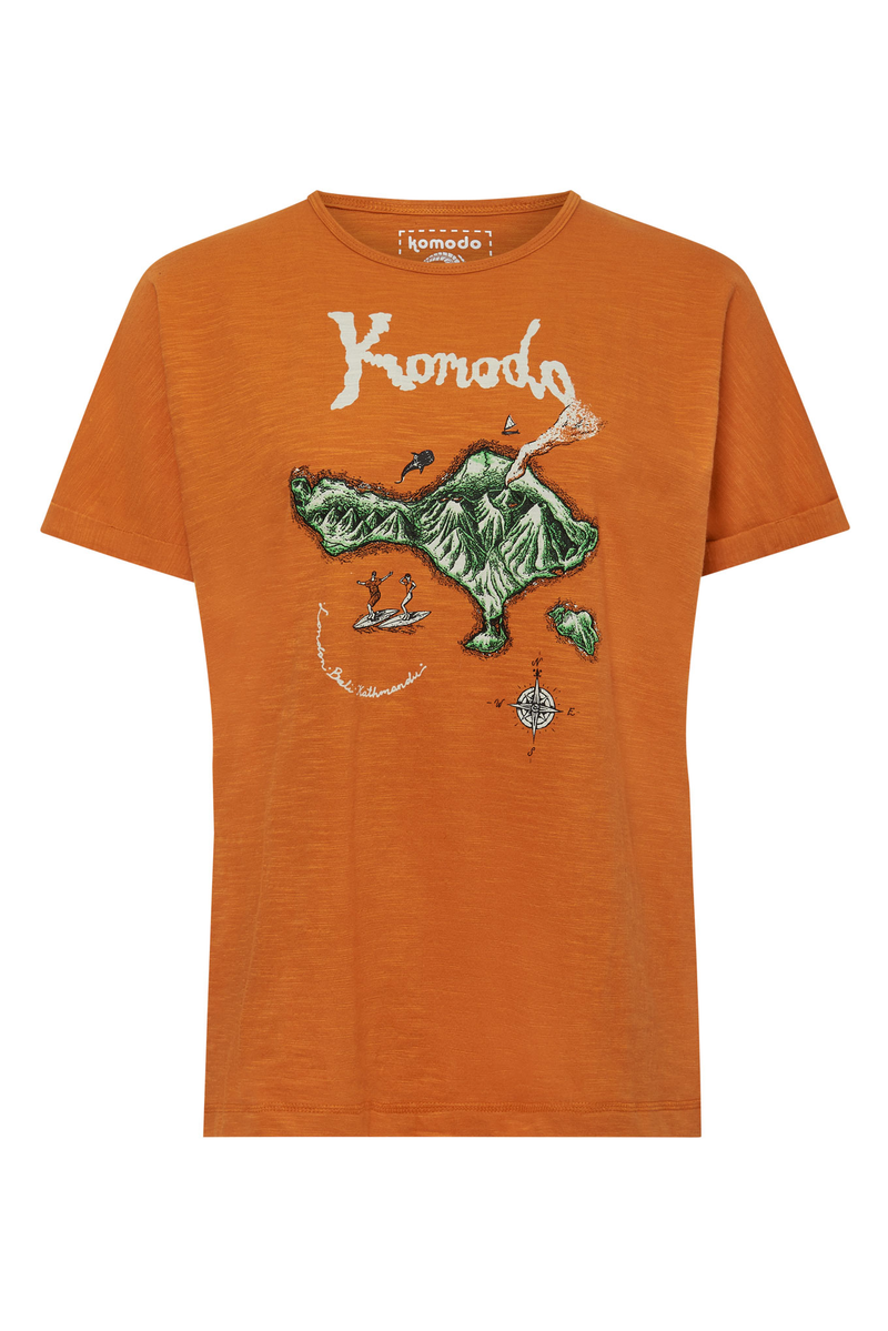 BALI ISLAND - Organic Cotton Tee Burnt Orange