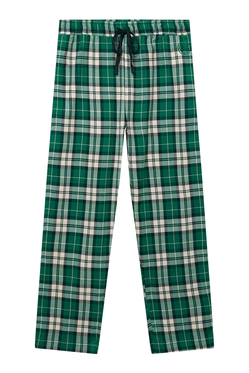 JIM JAM Mens GOTS Organic Cotton Pyjama Bottoms - Green