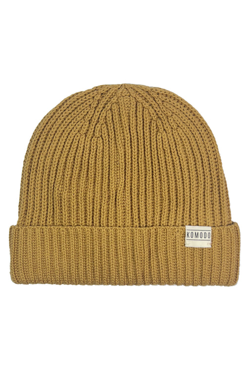 TOWN Organic Cotton Beenie Hat - Camel