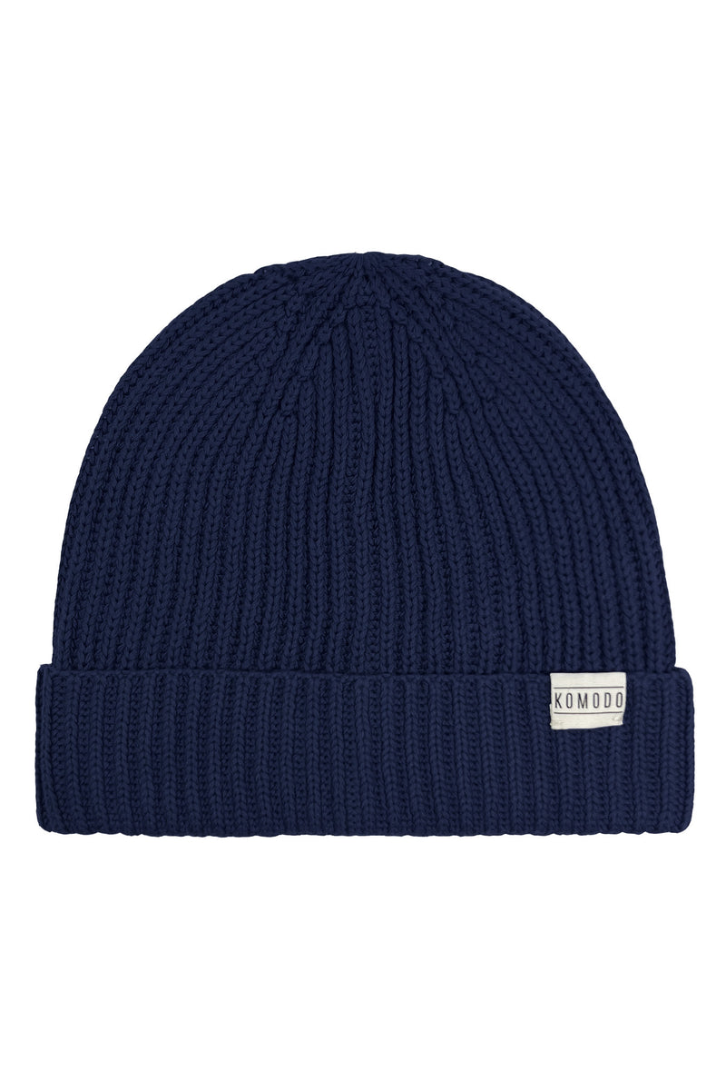 TOWN Organic Cotton Beenie Hat - Navy