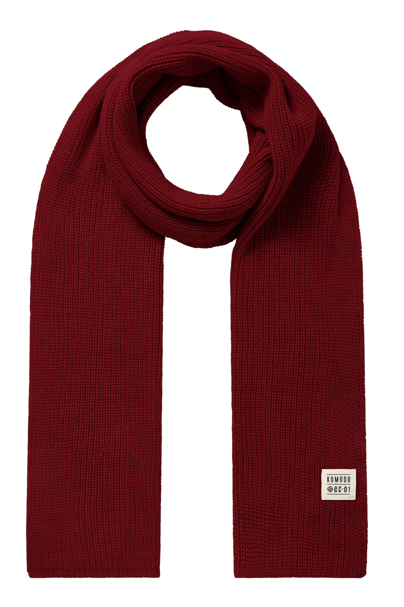 LONDON - GOTS Organic Cotton Scarf Red