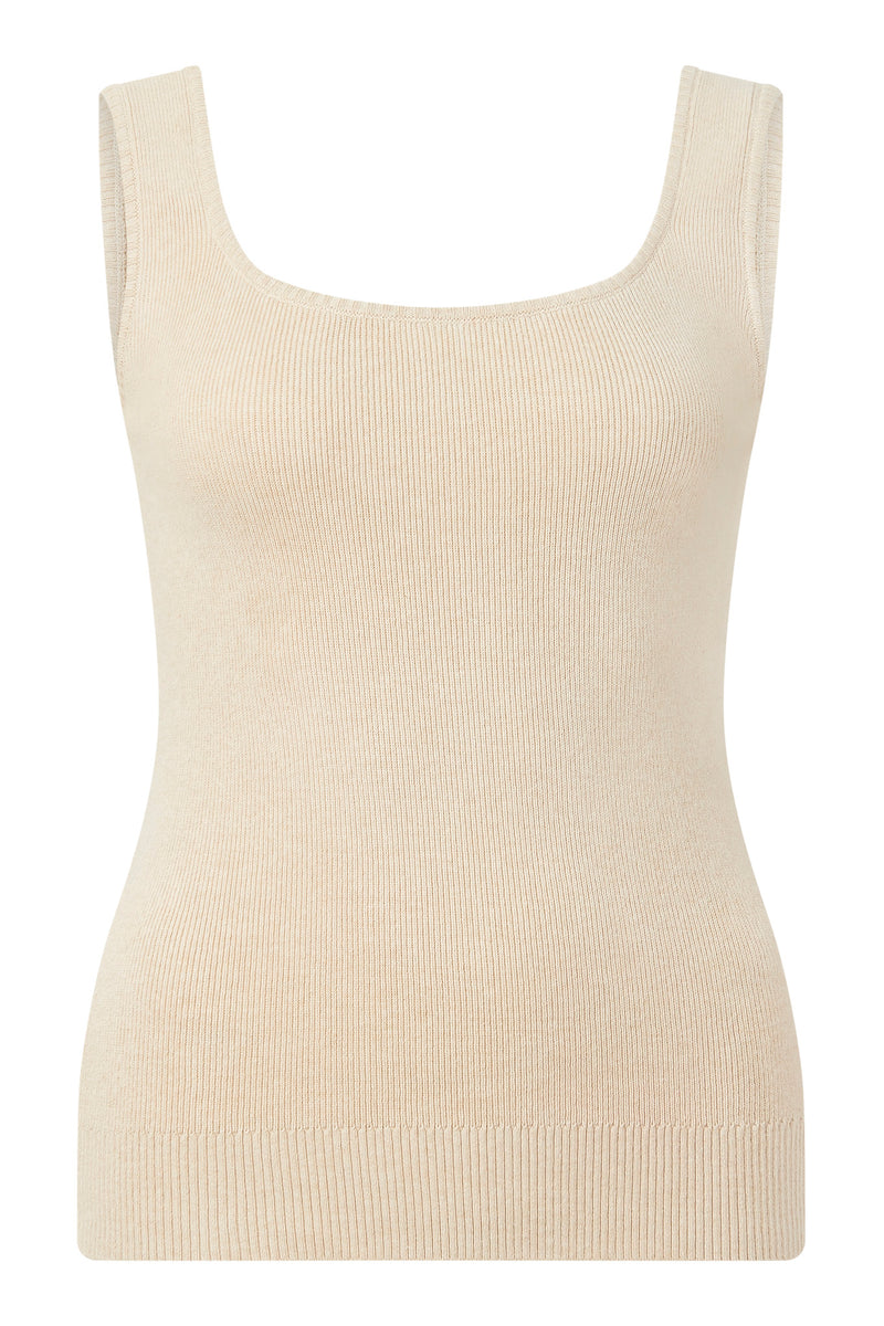 YANA - Organic Cotton Vest - Sand