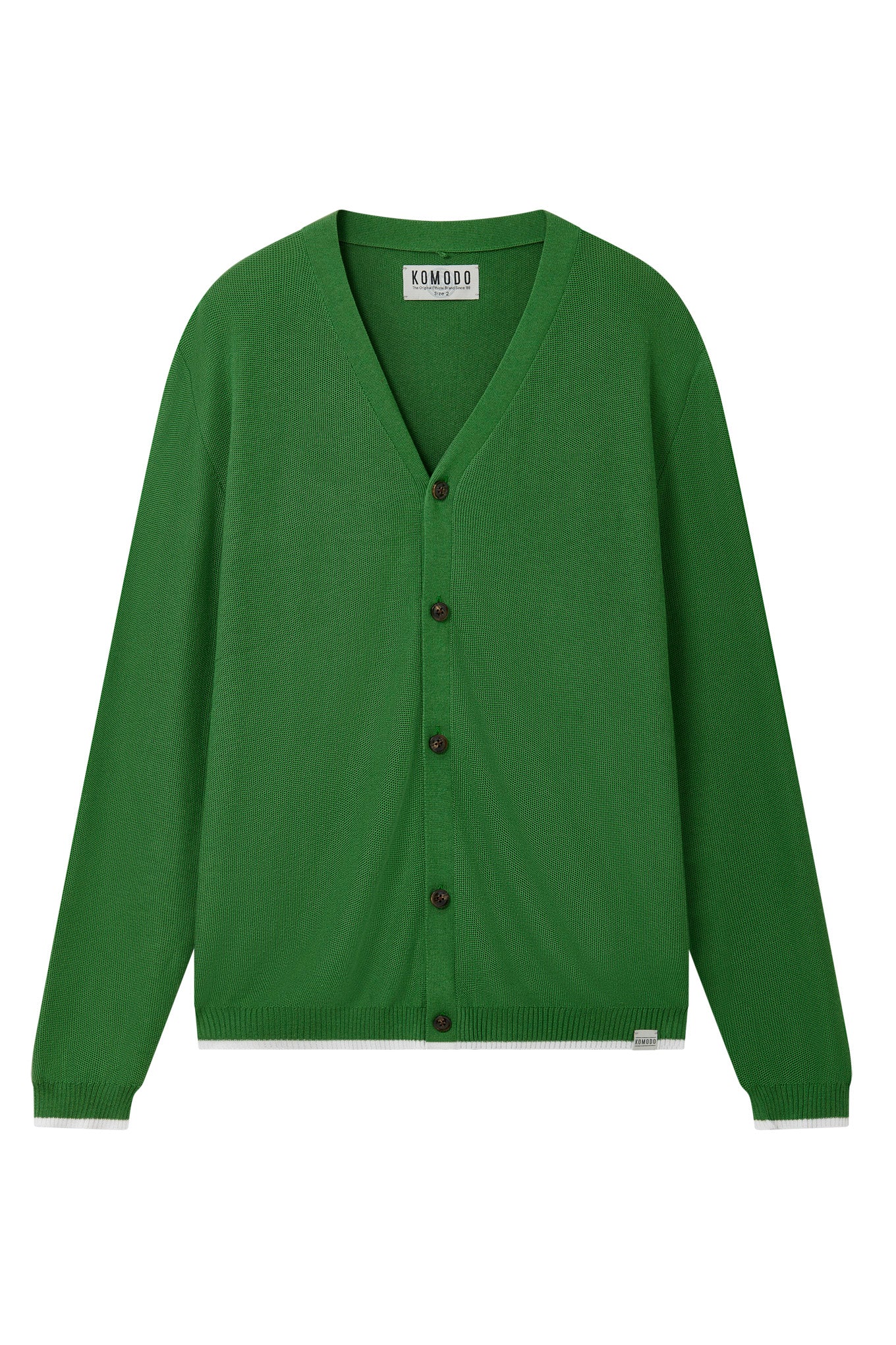 JACOB - Cotton Tencel cardigan - Jungle Green