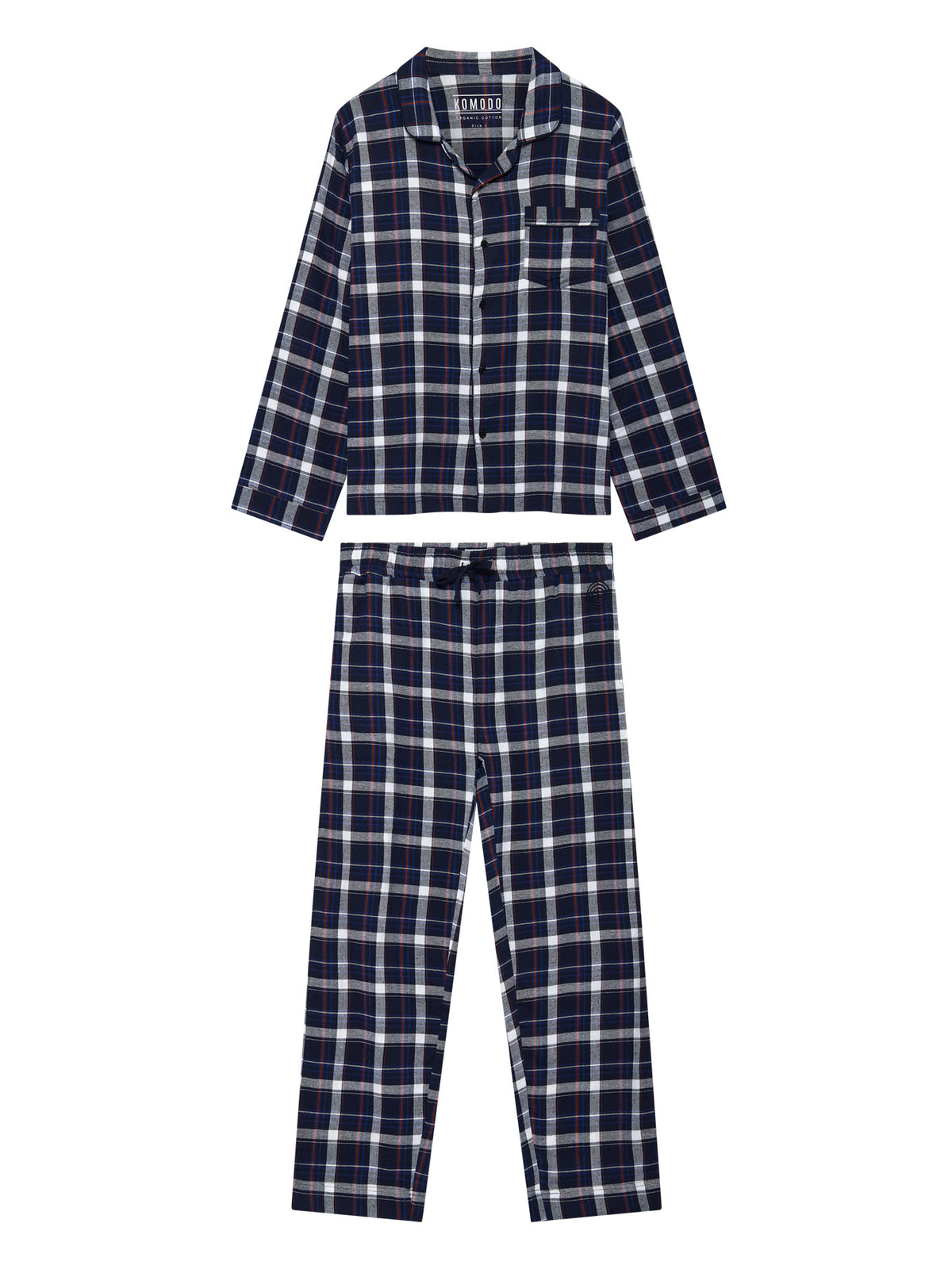 JIM JAM - Womens Organic Cotton Pyjama Set Dark Navy - Komodo Fashion