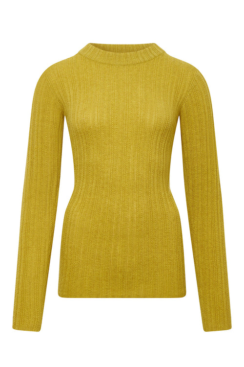 LUCKY Wool Blend Jumper - Mustard