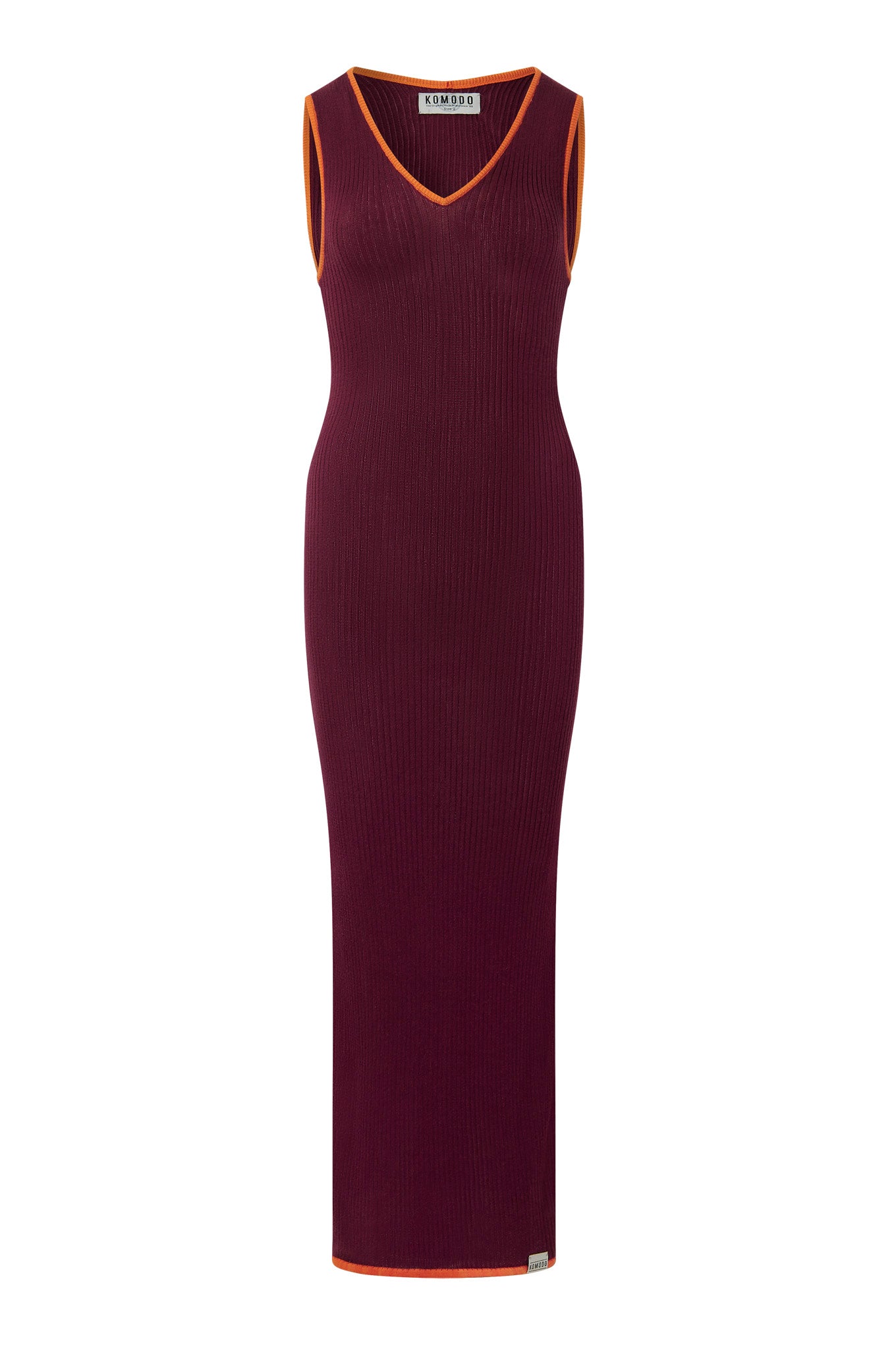 THANDIE - Organic Cotton Knit Dress - Berry