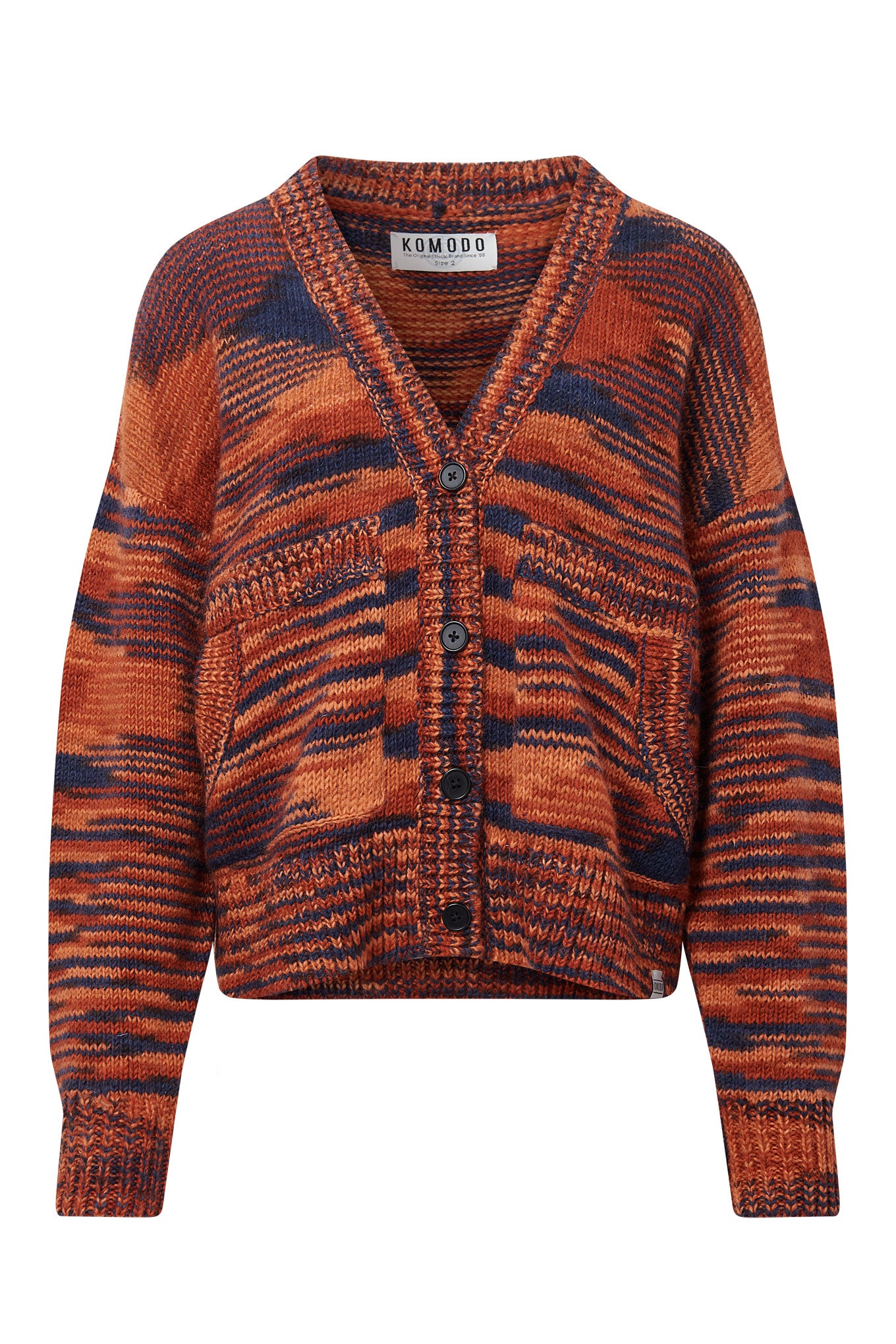 HOPE Handknit Wool Cardigan - Terracotta