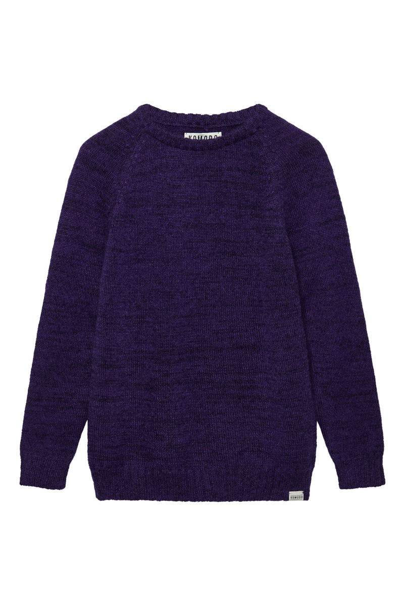 Mens Mohair organic Mauve jumper. Round neck winter weight jumper.