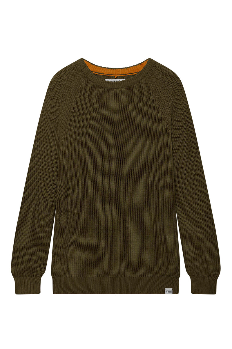 SERGIO - Womens Organic Cotton Jumper Khaki