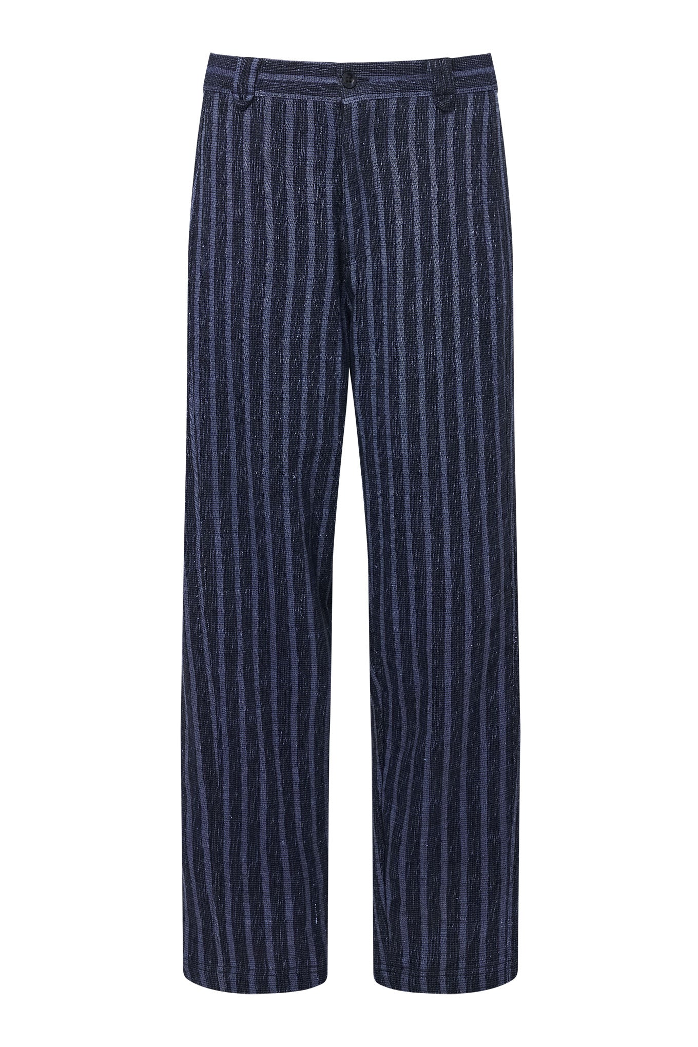 YAKA Handwoven Cotton Trouser - Blue Stripe