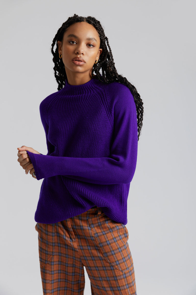 KATTY - Fine Merino Wool Jumper Ultraviolet