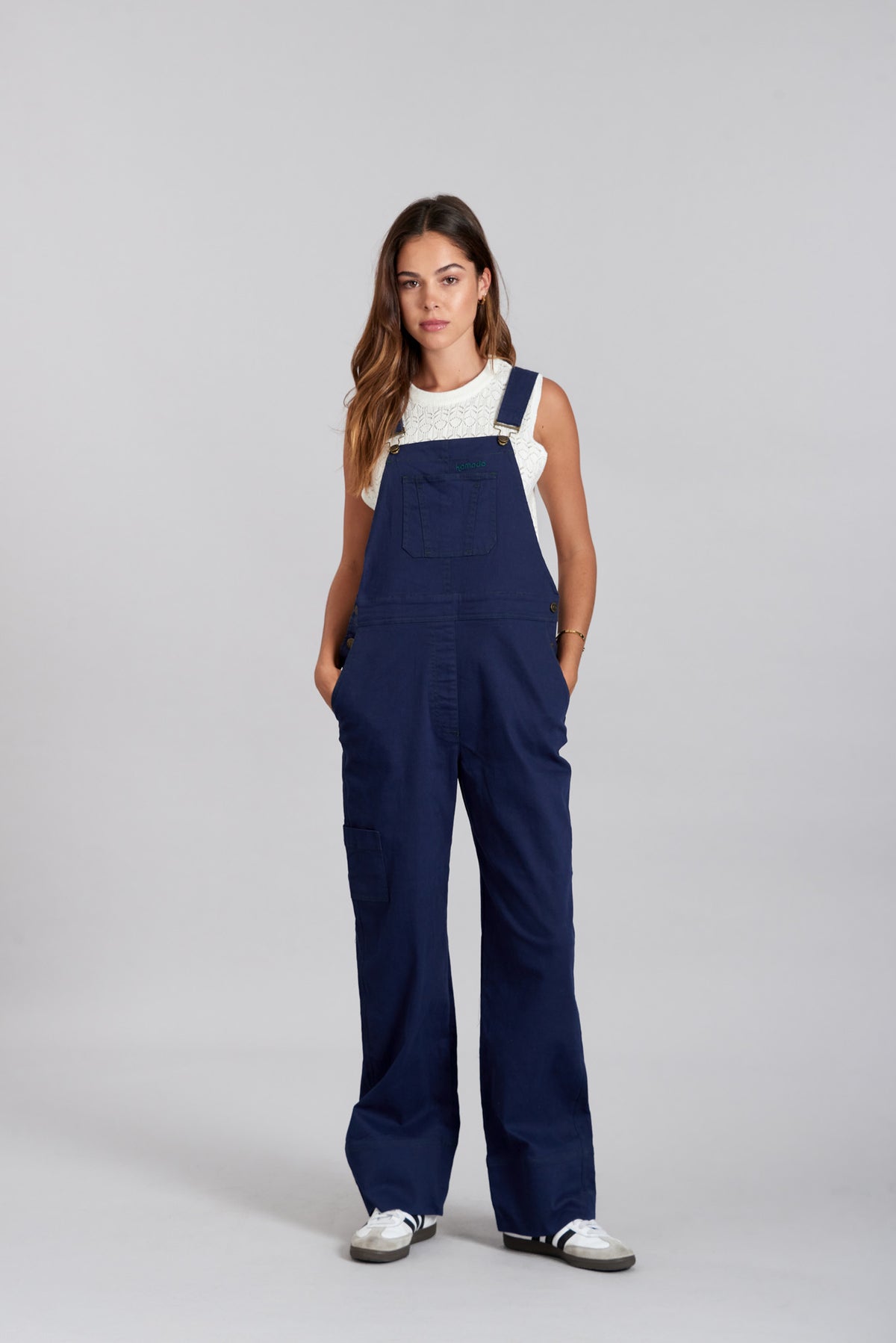 LENI - Cotton Dungarees Navy | Vegan | Sustainable Fashion | Komodo ...