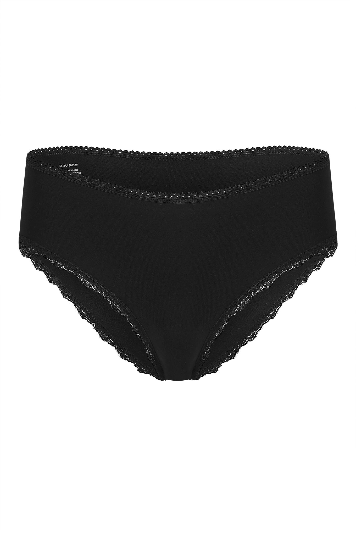 PALOMA Lace Briefs - GOTS Organic Cotton Black