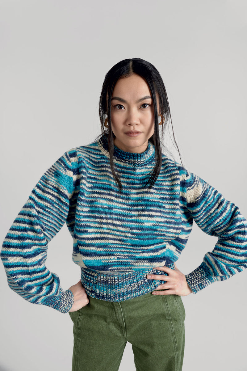 SANG Handknit Wool Jumper - Blue