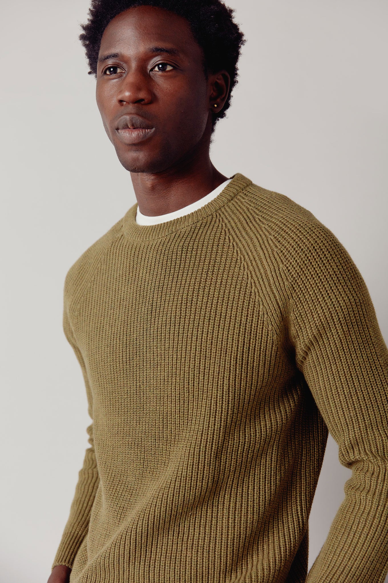 SERGIO - Organic Cotton Jumper Khaki