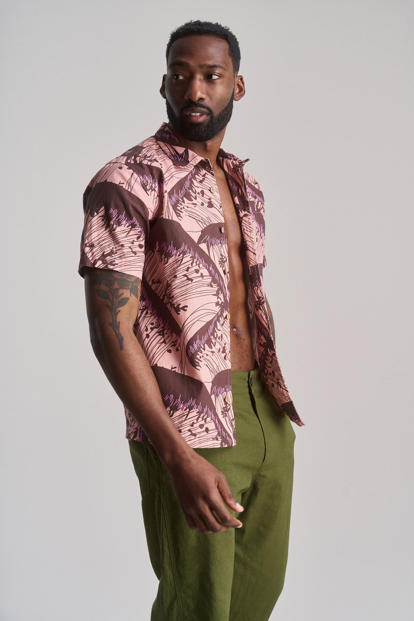 SPINDRIFT - Organic Cotton Shirt - Pink Wave