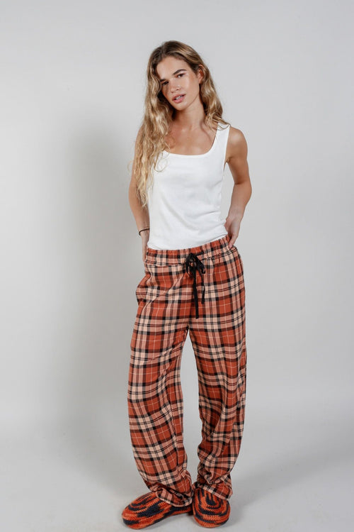 JIM JAM Womens Organic Cotton Pyjama Bottoms - Clay