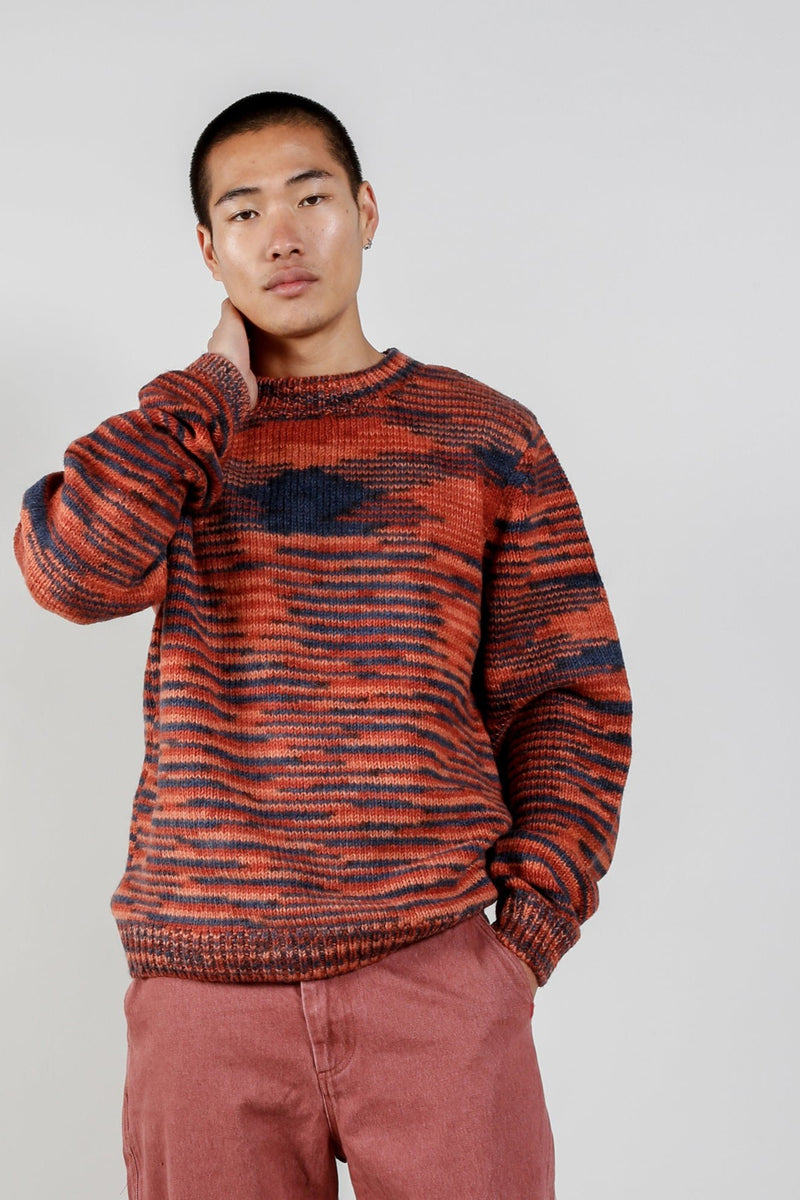 TEMURA Handknit Wool Jumper - Terracotta