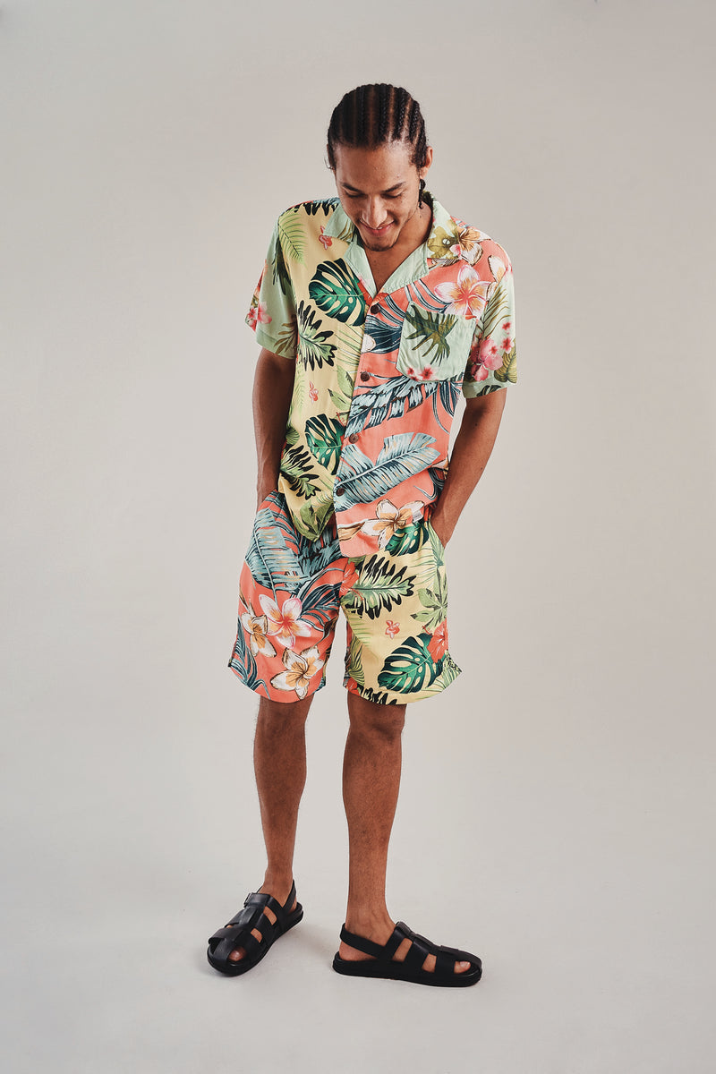 TOM - Tropical Print Rayon Shorts