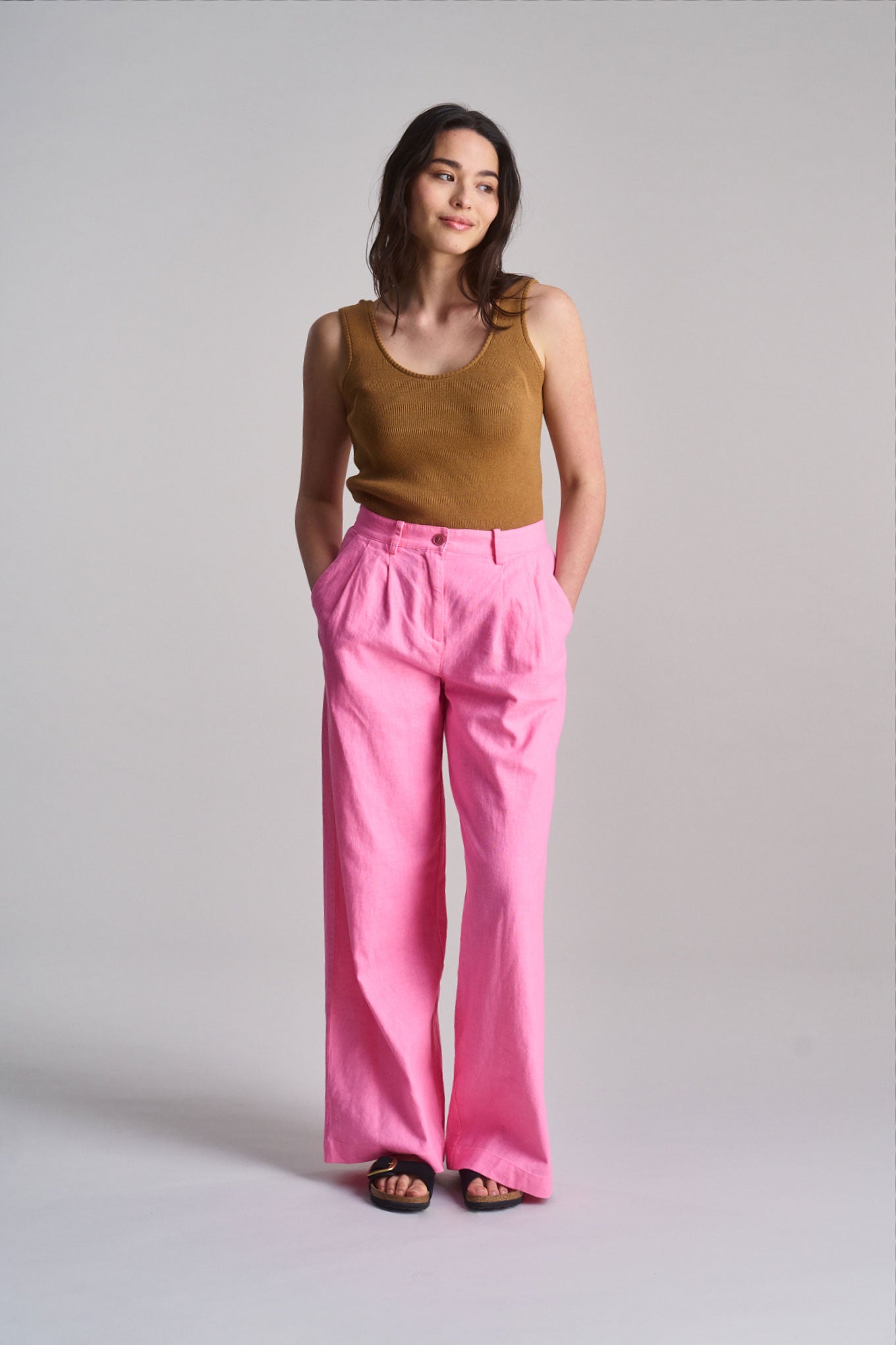 LION - Organic Linen Cotton trouser - Pink