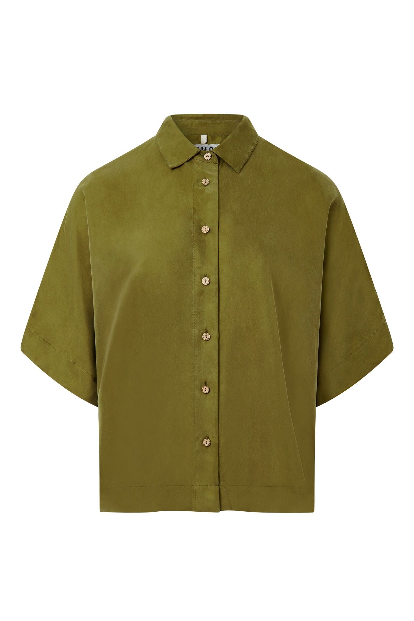 KIMONO - Cupro Shirt - Army Green