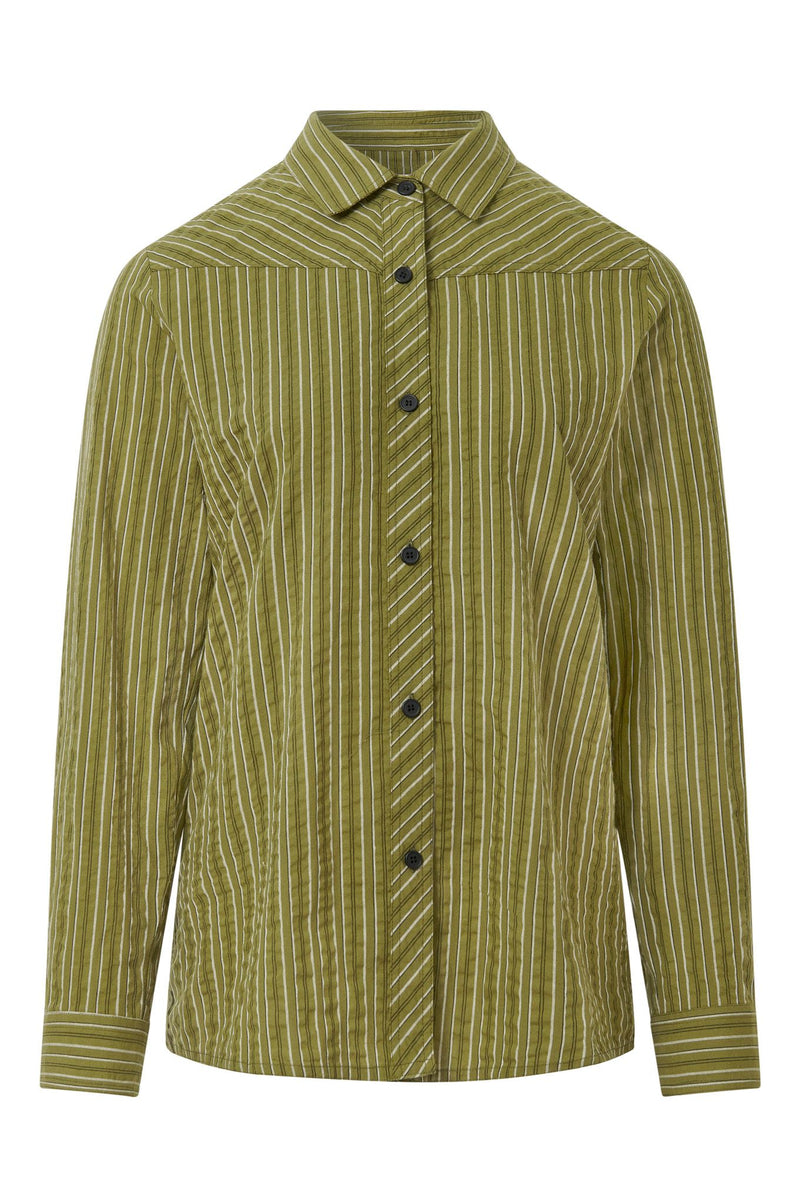 RIO - Organic Cotton Shirt - Green Stripe