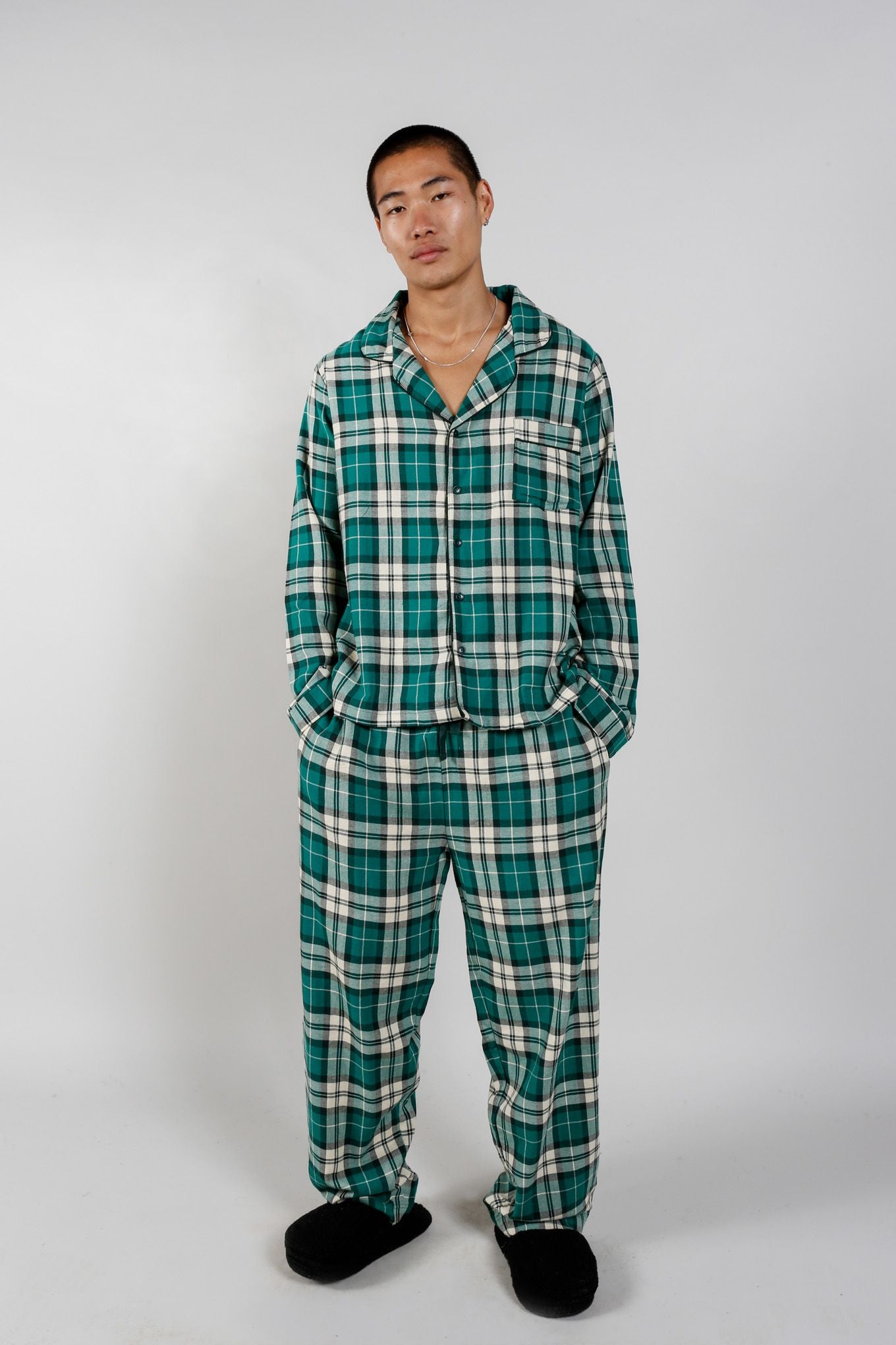 Mens green pajama set sale