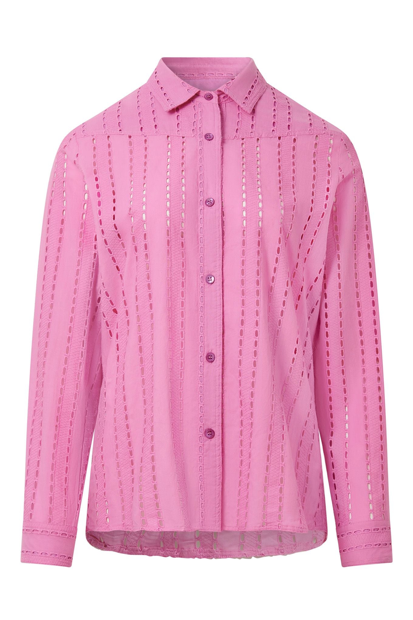 RIO - Organic Broderie Anglaise Shirt - Pink